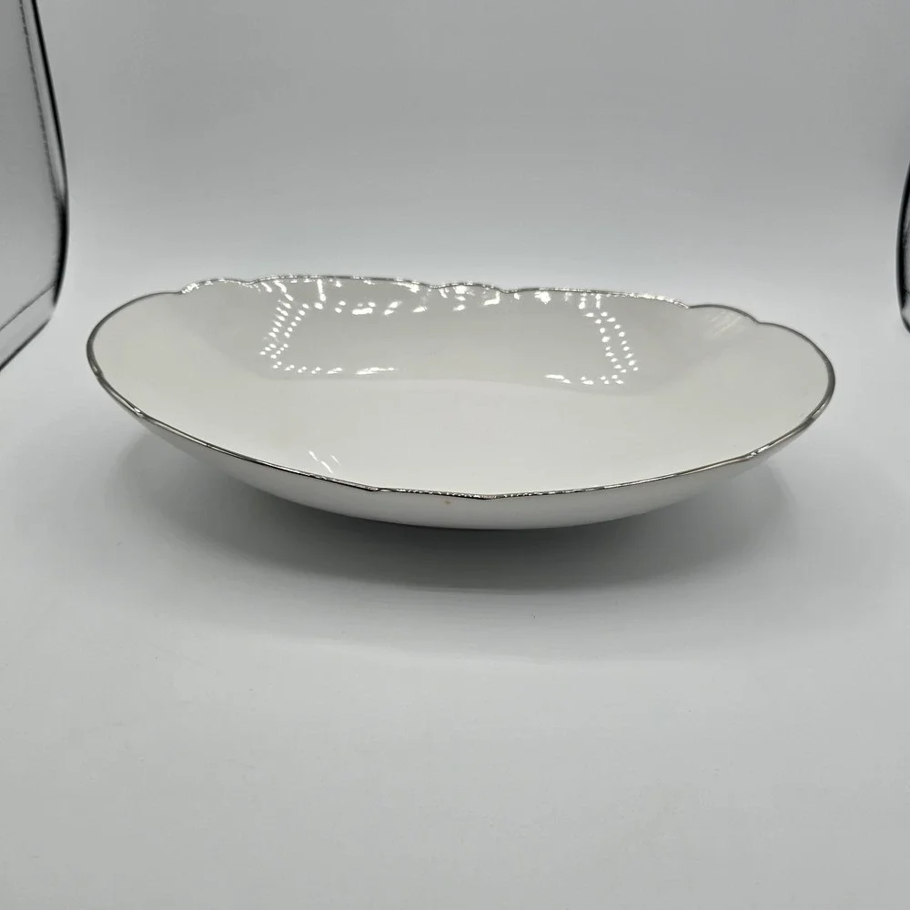 3pc Vtg Seltmann Weiden & Bavaria Inka Western Germany Silver Trim Gravy Boat